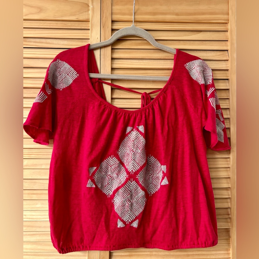 Free People Ponce de Leon Red top